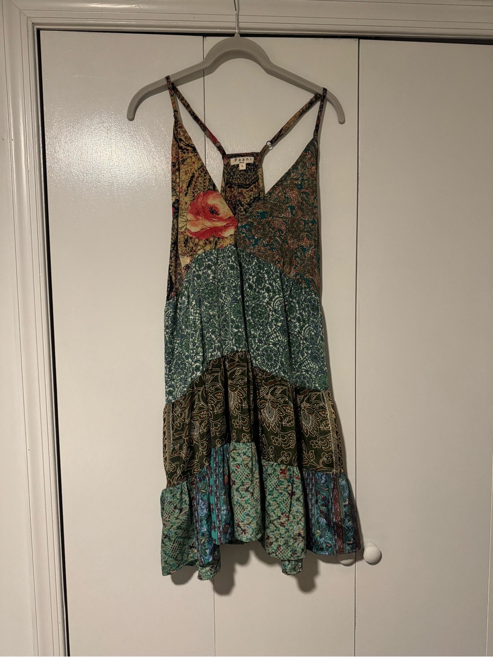 Paani Boho Patchwork Mini Dress